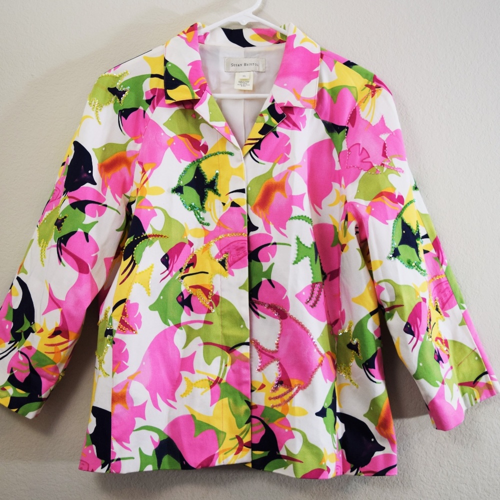 Beaded Susan Bristol Women Jacket XL